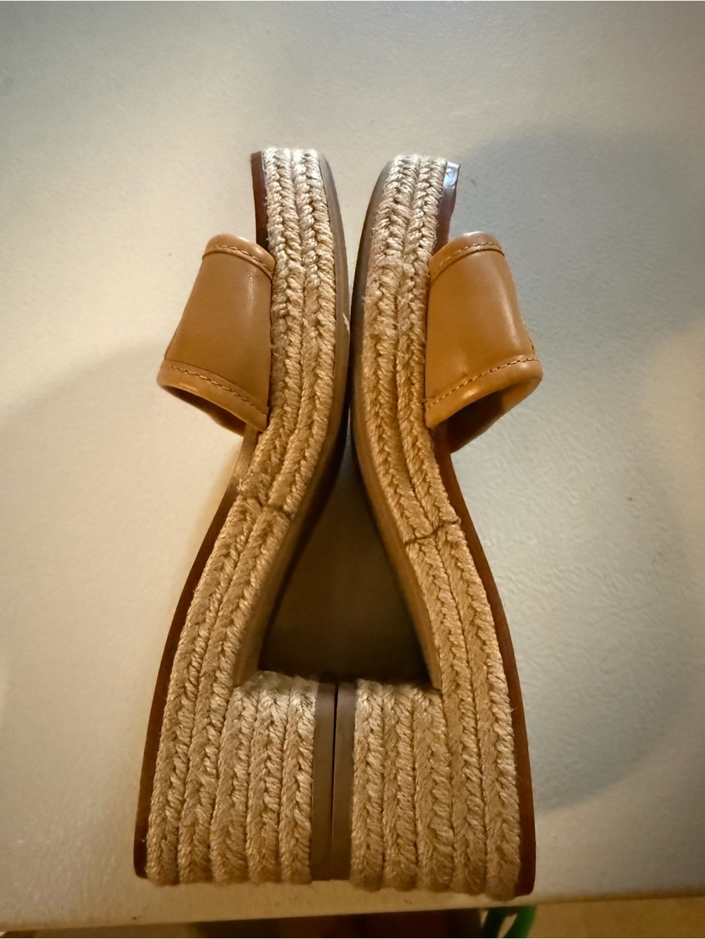 Tory Burch Fleming Espadrille Wedge Slides - Tan, Size 6.5 - Picture 5 of 9
